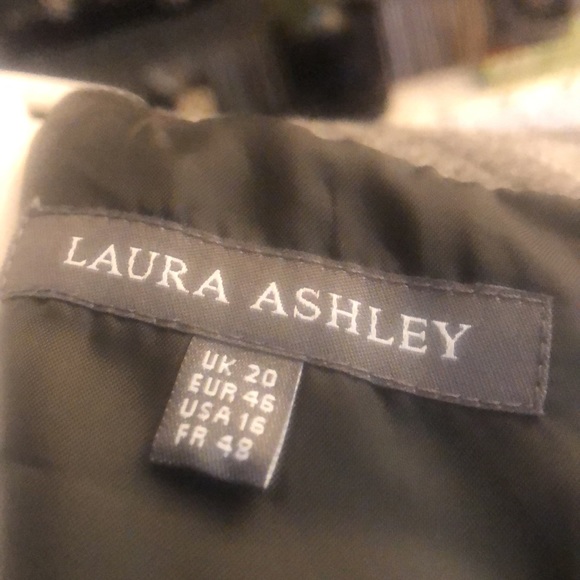 Laura Ashley retro style jumper- grey plaid, lined, size 16, 1X - Picture 7 of 7